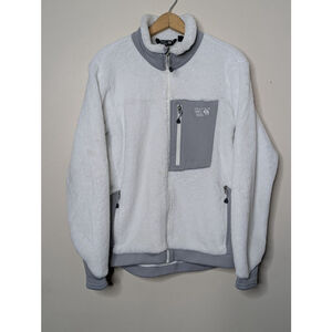 Mountain Hardwear Jacket Womens L Fleece White Gray
